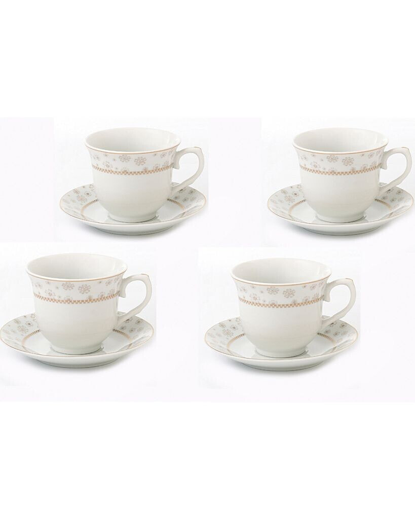 Lorren Home Trends floral Tea and Coffee Set, 8 Piece