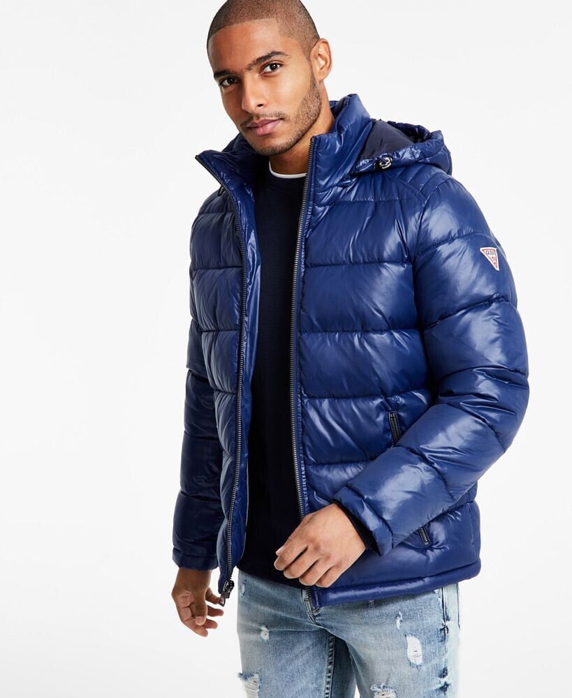 Guess men's sale hooded puffer jacket