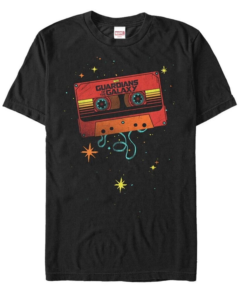 Fifth Sun marvel Men's Guardians of the Galaxy Star Lords Cassette Tape Short Sleeve T-Shirt