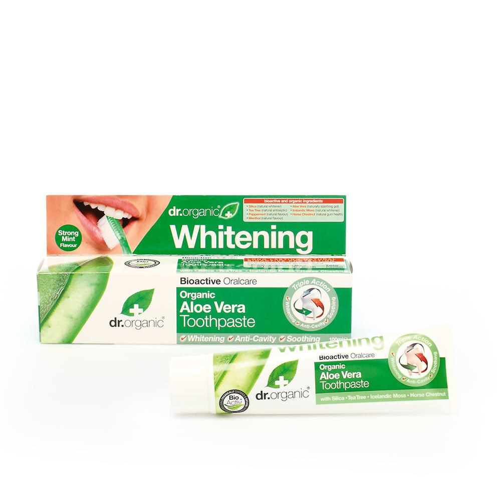 Dr. Organic Whitening Aloe Vera Toothpaste Отбеливающая зубная паста с алое вера 100 мл