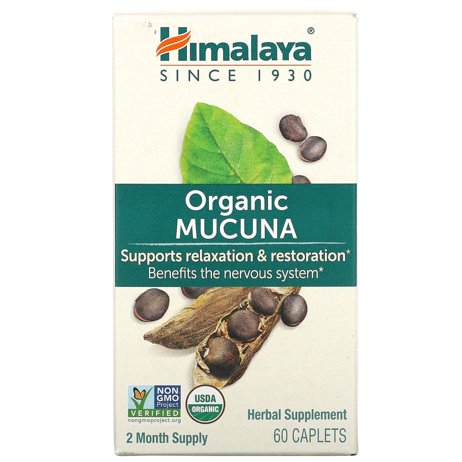Organic Mucuna, 60 Caplets