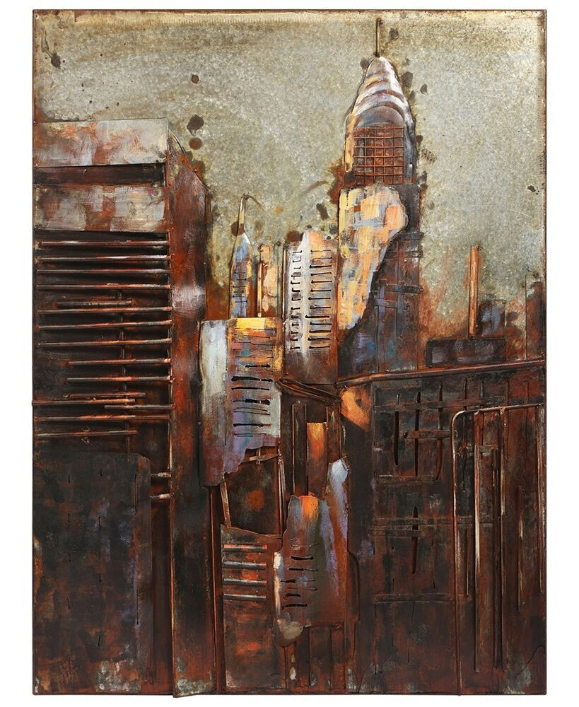 Empire Art Direct the Chrysler Building Mixed Media Iron Hand Painted Dimensional Wall Art, 40