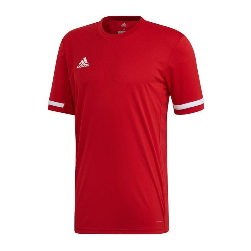 Мужская футболка спортивная красная однотонная с логотипом для бега  adidas Team 19 Jersey M DX7242