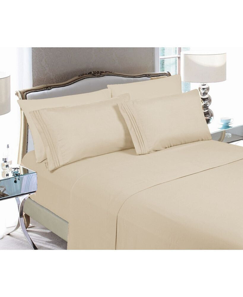 Elegant Comfort 4-Piece Luxury Soft Solid Bed Sheet Set Twin/Twin XL
