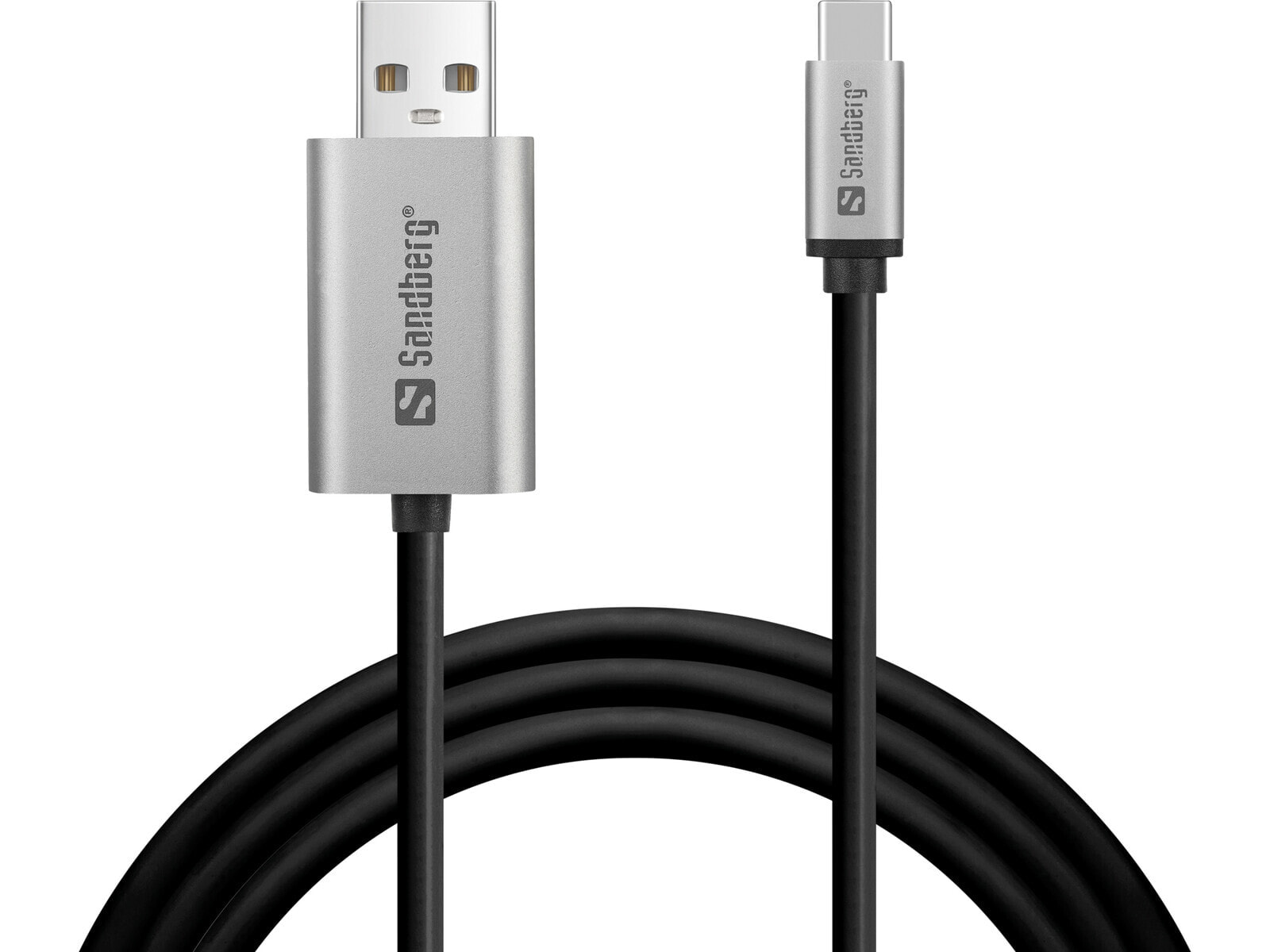 Sandberg 136-51 видео кабель адаптер 2 m USB Type-C DisplayPort Черный, Серый