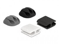 18394 - Cable holder - Desk/Wall - Plastic - Black - Grey - White