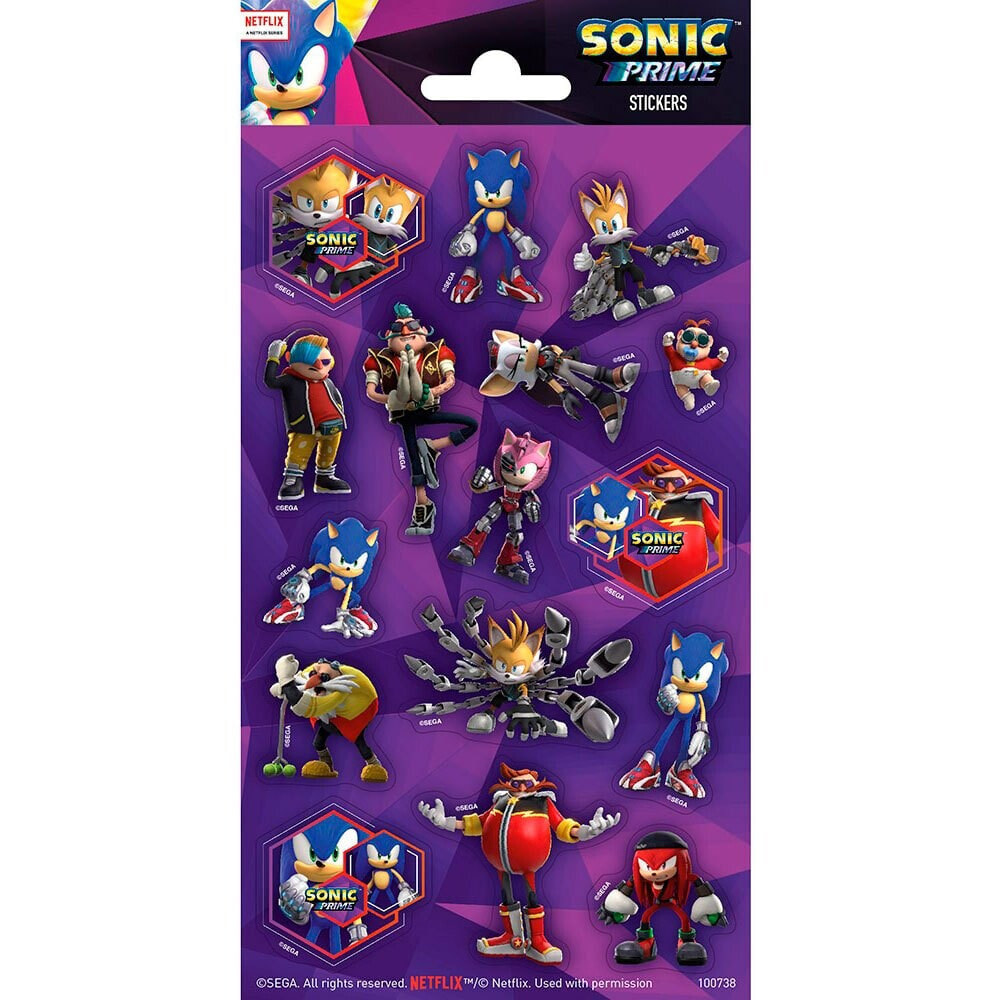 FUNNY PRODUCTS Sonic Glitter Sticker Pack