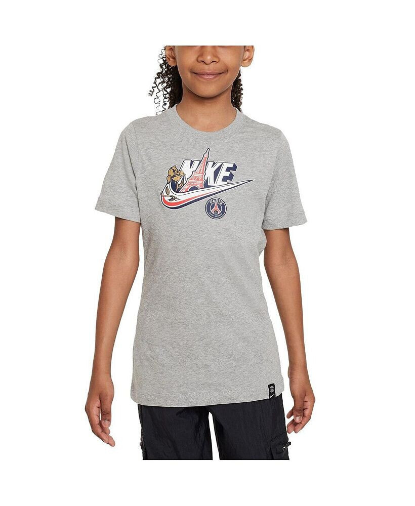 Nike big Boys Heather Gray Paris Saint-Germain Futura T-shirt