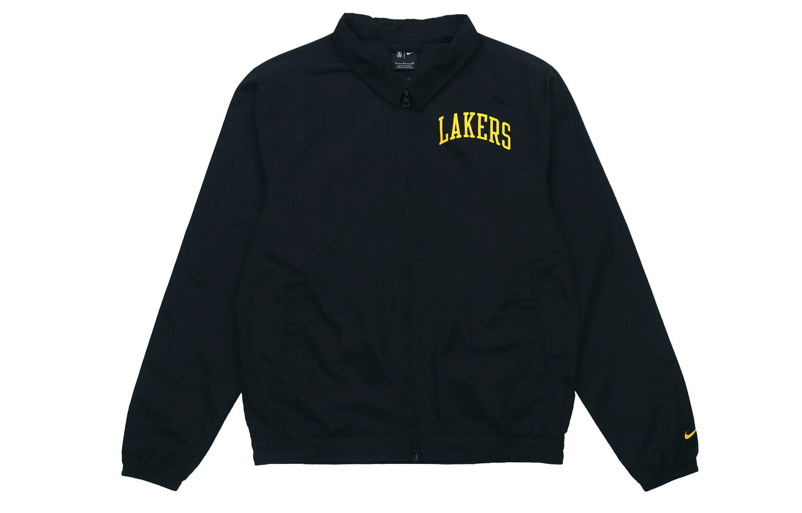 Nike 洛杉矶湖人队 NBA Lightweight Logo印花翻领拉链长袖夹克 男款 黑色 / Куртка Nike NBA Lightweight Logo CN0765-010