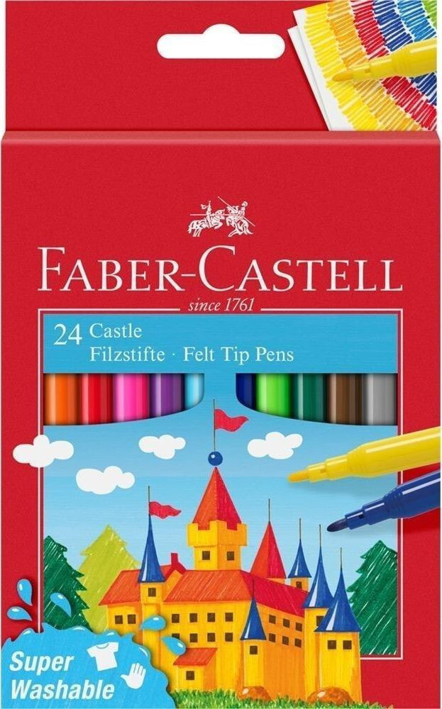 Набор фломастеров для рисования Faber-Castell Flamastry Zamek 24 kolory FABER CASTELL