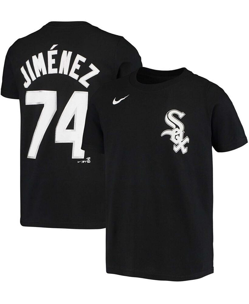 Nike big Boys Eloy Jimenez Black Chicago White Sox Player Name Number T-shirt