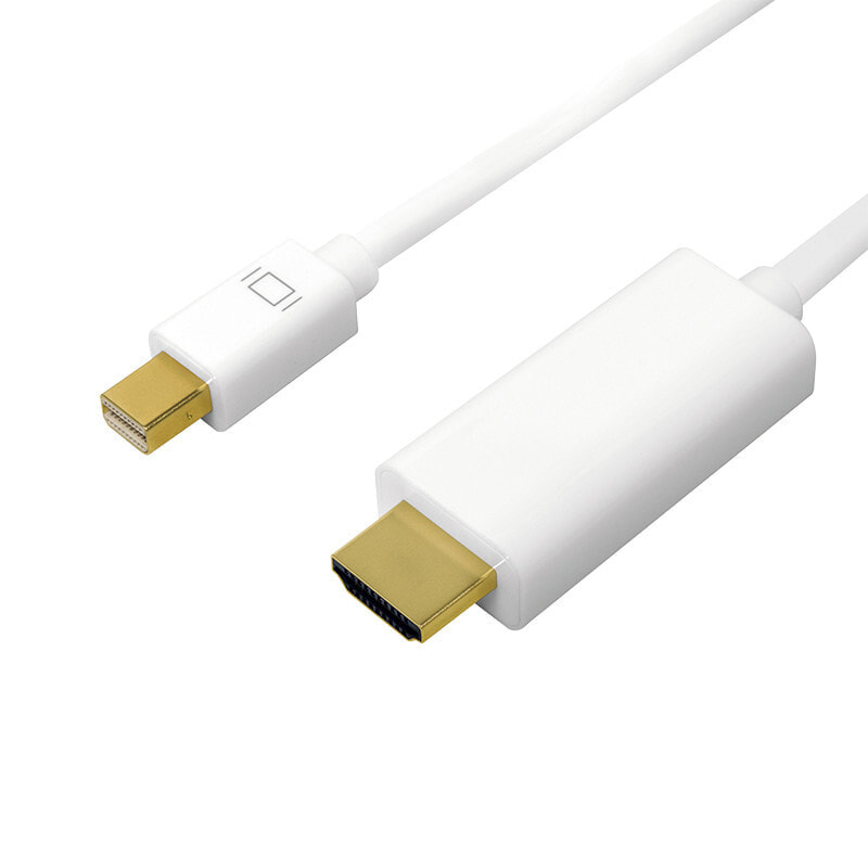 LogiLink CV0122 видео кабель адаптер 1 m Mini DisplayPort HDMI Тип A (Стандарт) Белый
