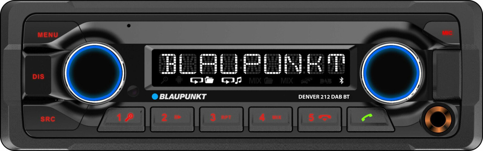 Автомагнитола Blaupunkt Denver 212 DAB BT Autoradio Anschluss für Lenkradfernbedienung