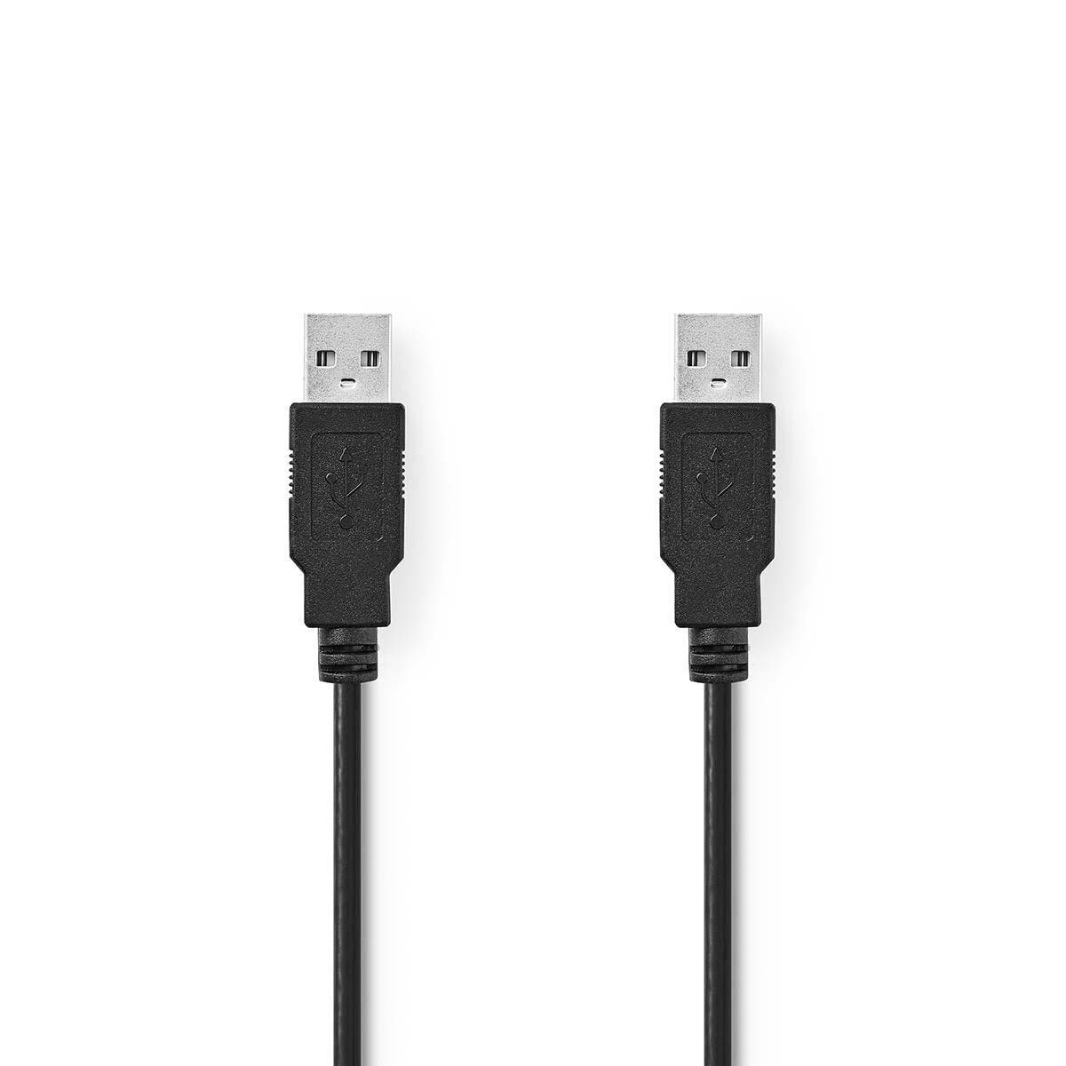 Nedis CCGP60000BK10 USB кабель 1 m 2.0 USB A Черный