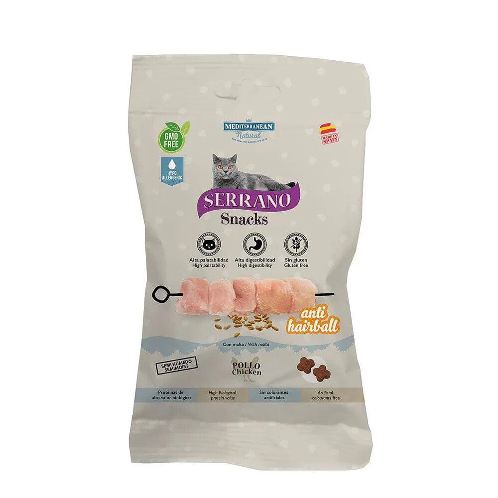 MEDITERRANEAN Serrano Snacks Anti Hairball Chicken 50g