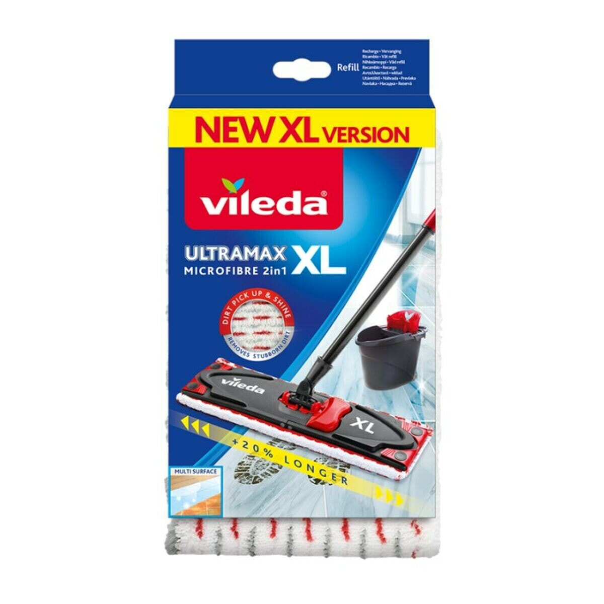 Смена для швабры для мытья полов Vileda UltraMax XL Микрофибра (1 штук)
