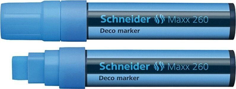 Набор фломастеров для рисования Schneider Marker kredowy Maxx 260 Deco, 5-15mm, jasnoniebieski