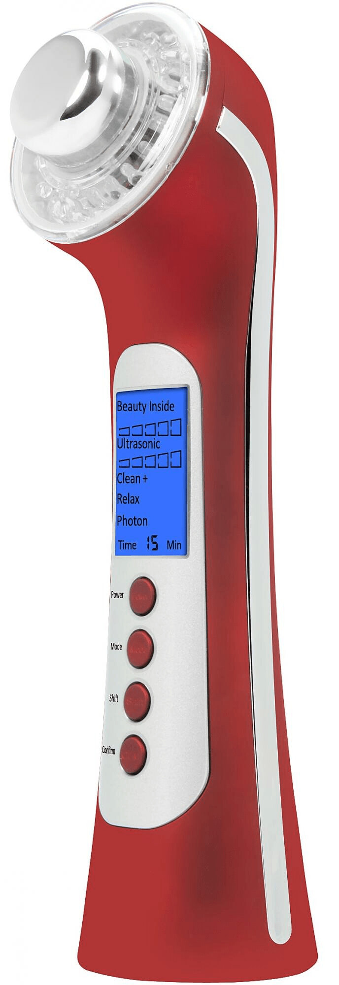 Beauty Relax  BR-1150 Мультифункциональный ультразвуковой прибор для лица, красный