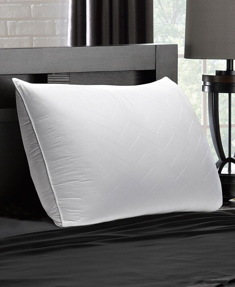 Ella Jayne soft Plush 100% Cotton Quilted Chevron Gel Fiber Stomach Sleeper Pillow - Standard