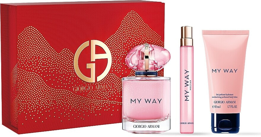 Giorgio Armani My Way Nectar - Set (Eau de Parfum/90+ Eau de Parfum/10ml + Körperlotion/50ml)