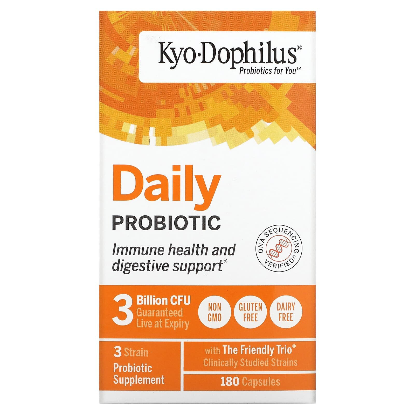 Kyolic, Kyo-Dophilus, пробиотик для ежедневного приема, 3 млрд КОЕ, 360 капсул