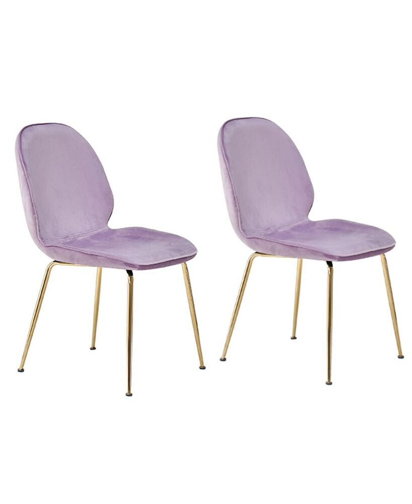 Best Master Furniture franklin Velvet Mid Century Upholstered Side Chairs, Set of 2