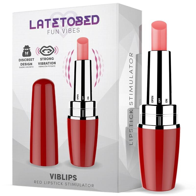 Вибратор LATETOBED Viblips Lipstick Stimulator Red
