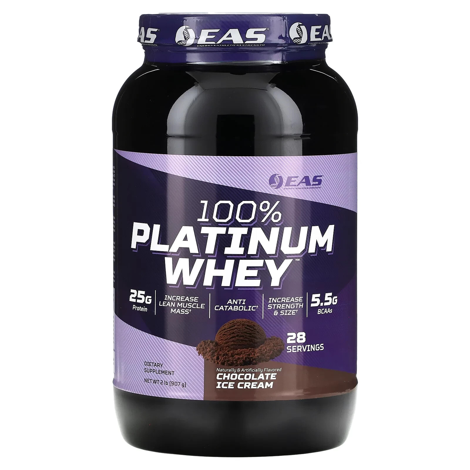 EAS, 100% Platinum Whey, Chocolate Ice Cream , 2 lb (907 g)