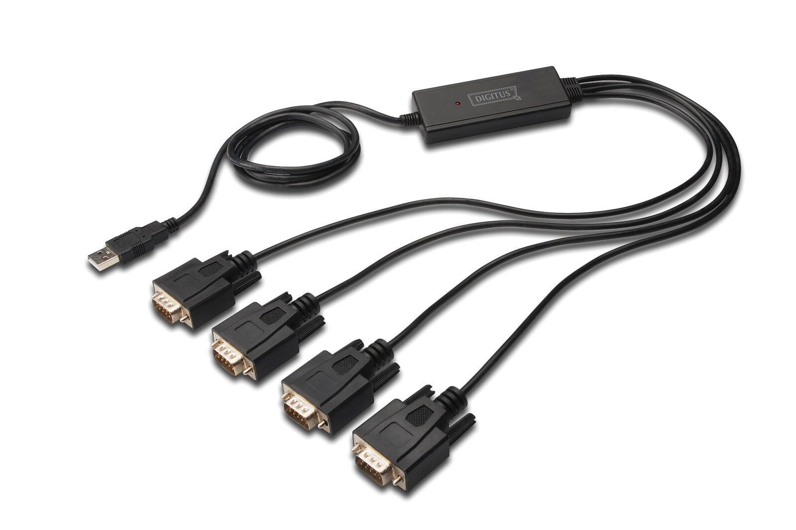 Digitus USB 2.0 - 4x RS-232 Черный DA-70159