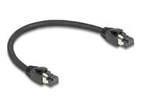 Delock RJ45 Netzwerkkabel Cat.8.1 S/FTP 25 cm bis 40 Gbps schwarz - Network - CAT 8