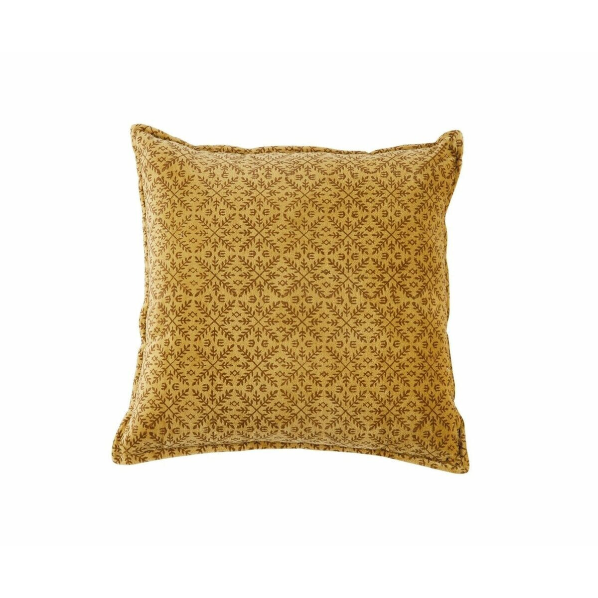 Cushion Alexandra House Living GLORY Mustard Velvet 45 x 10 x 45 cm