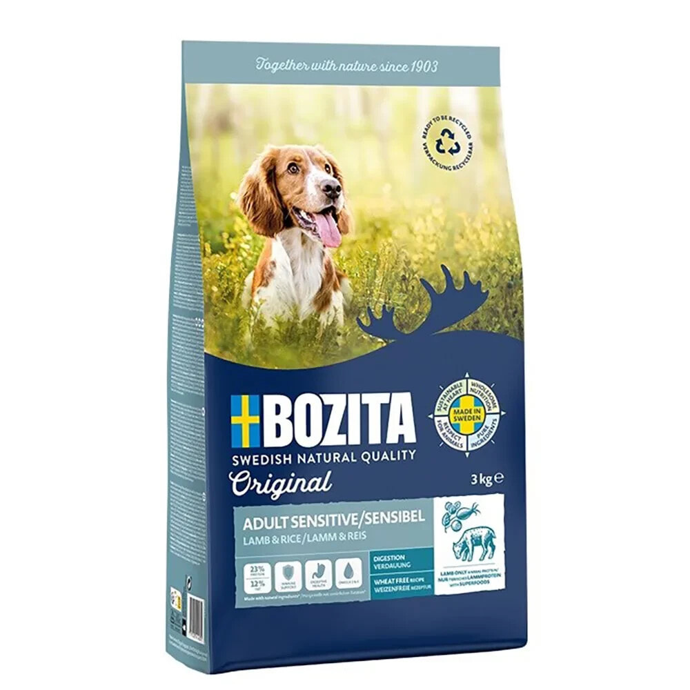 BOZITA Original sensitive digestion lamb and rice dog food 3kg