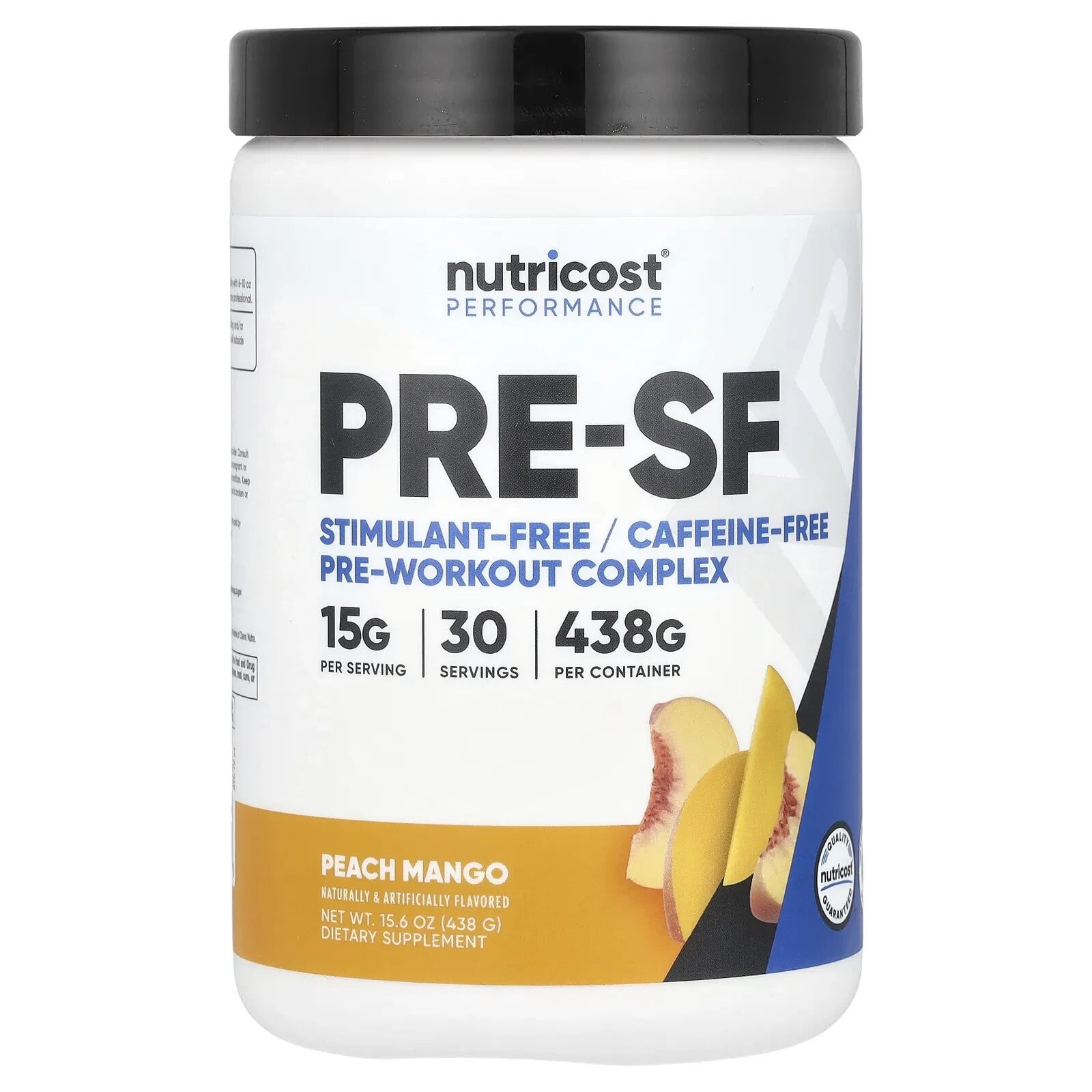 Performance, Pre-SF, Stimulant-Free Pre-Workout Complex, Peach Mango, 15.6 oz (438 g)