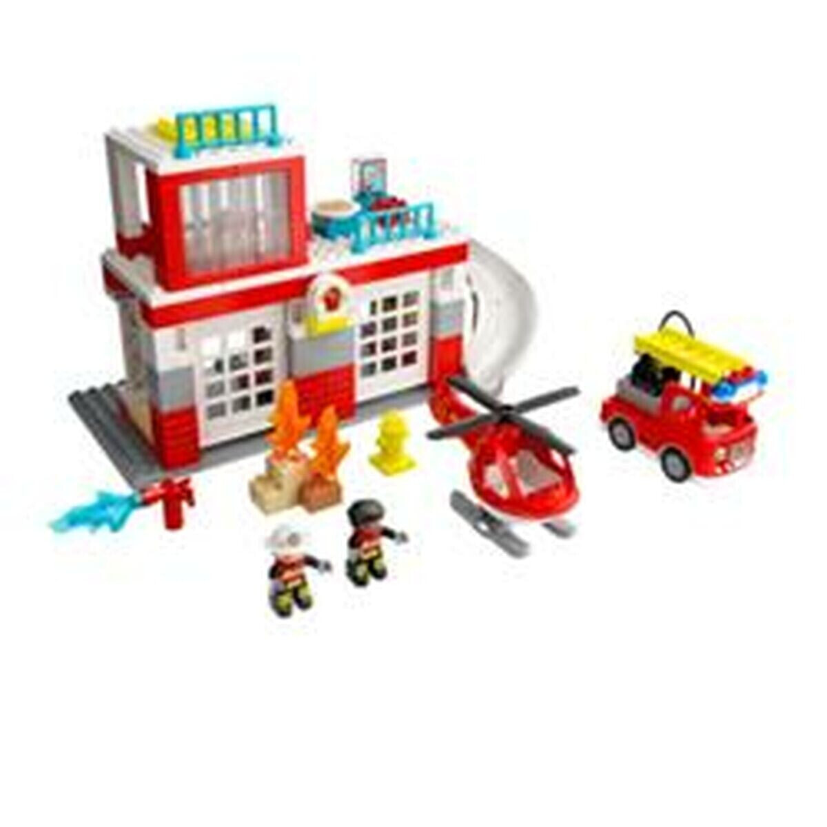 Playset Lego 10970 Duplo: Fire Station and Helicopter 1 Unit