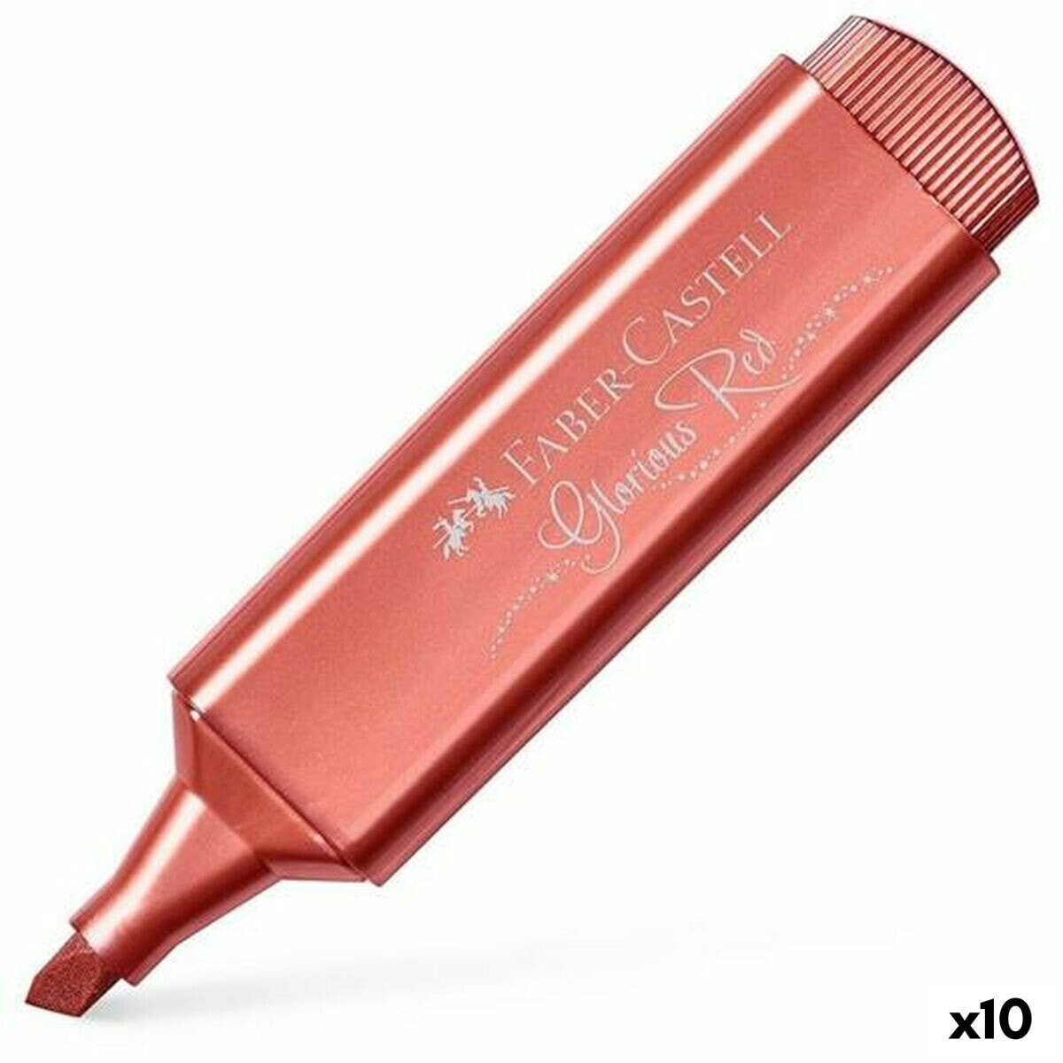 Маркер Faber-Castell Textliner 46 Металлический Красный (10 штук)