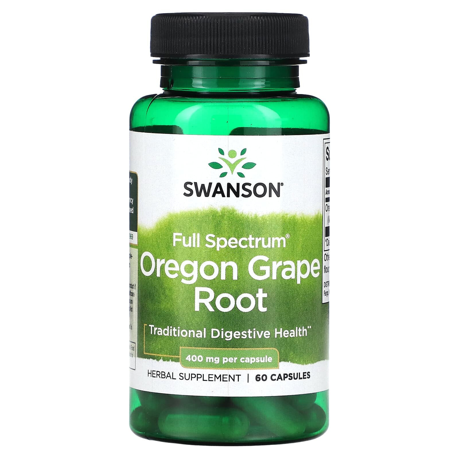 Full Spectrum Oregon Grape, 400 mg, 60 Capsules