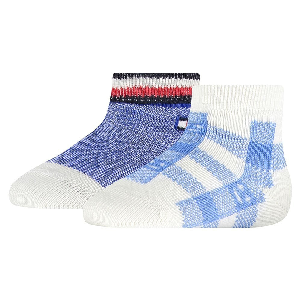 TOMMY HILFIGER KIDS Plaid Check socks 2 pairs