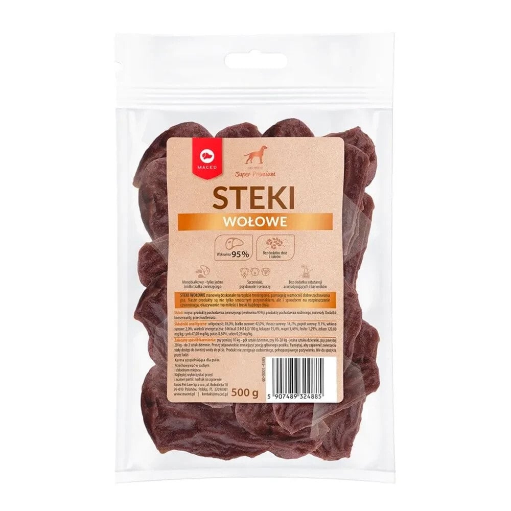 MACED Beef Steaks 500g Dog Snack