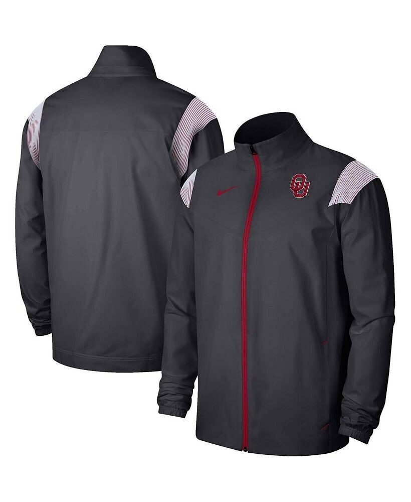 Nike men's Anthracite Oklahoma Sooners Woven Full-Zip Jacket