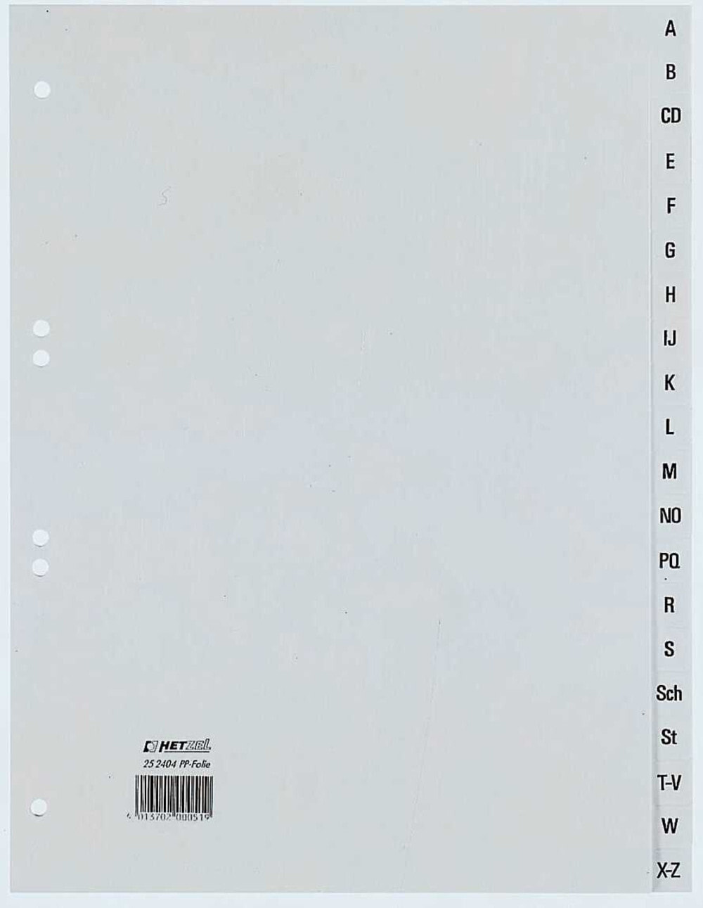 Rexel 25240481 закладка-разделитель Алфавитная закладка-разделитель Полипропилен (ПП) Серый