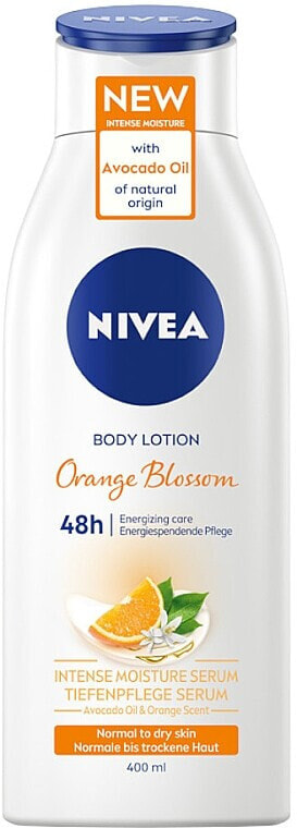 Feuchtigkeitsspendende Körperlotion mit Avocadoöl und Orangenblütenduft - Nivea Orange Blossom Body Lotion