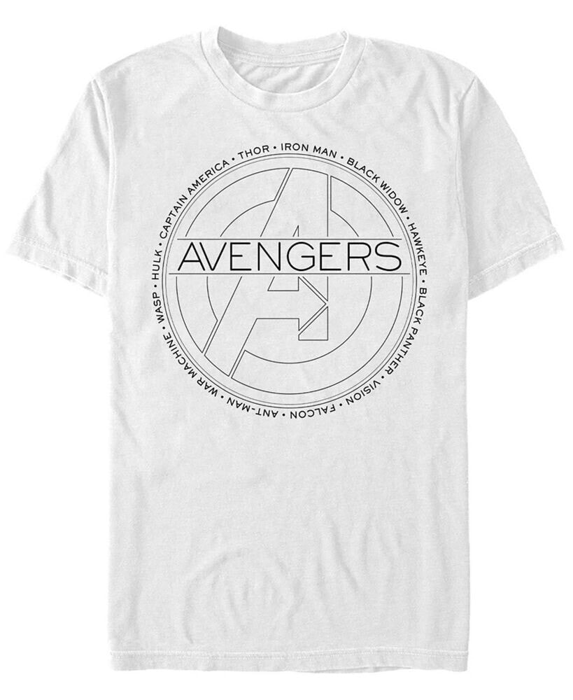 Men's Avengers Circle Icon Short Sleeve Crew T-shirt