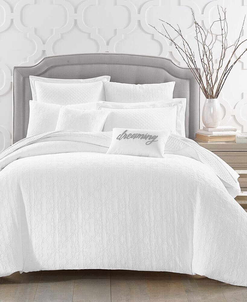 Charter Club woven Tile 2-Pc. Duvet Cover Set, Twin, Created for Macy's