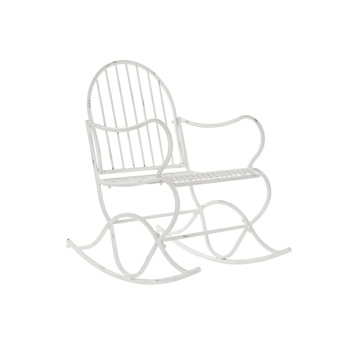 Rocking Chair Home ESPRIT White Metal 60 x 90 x 96,5 cm