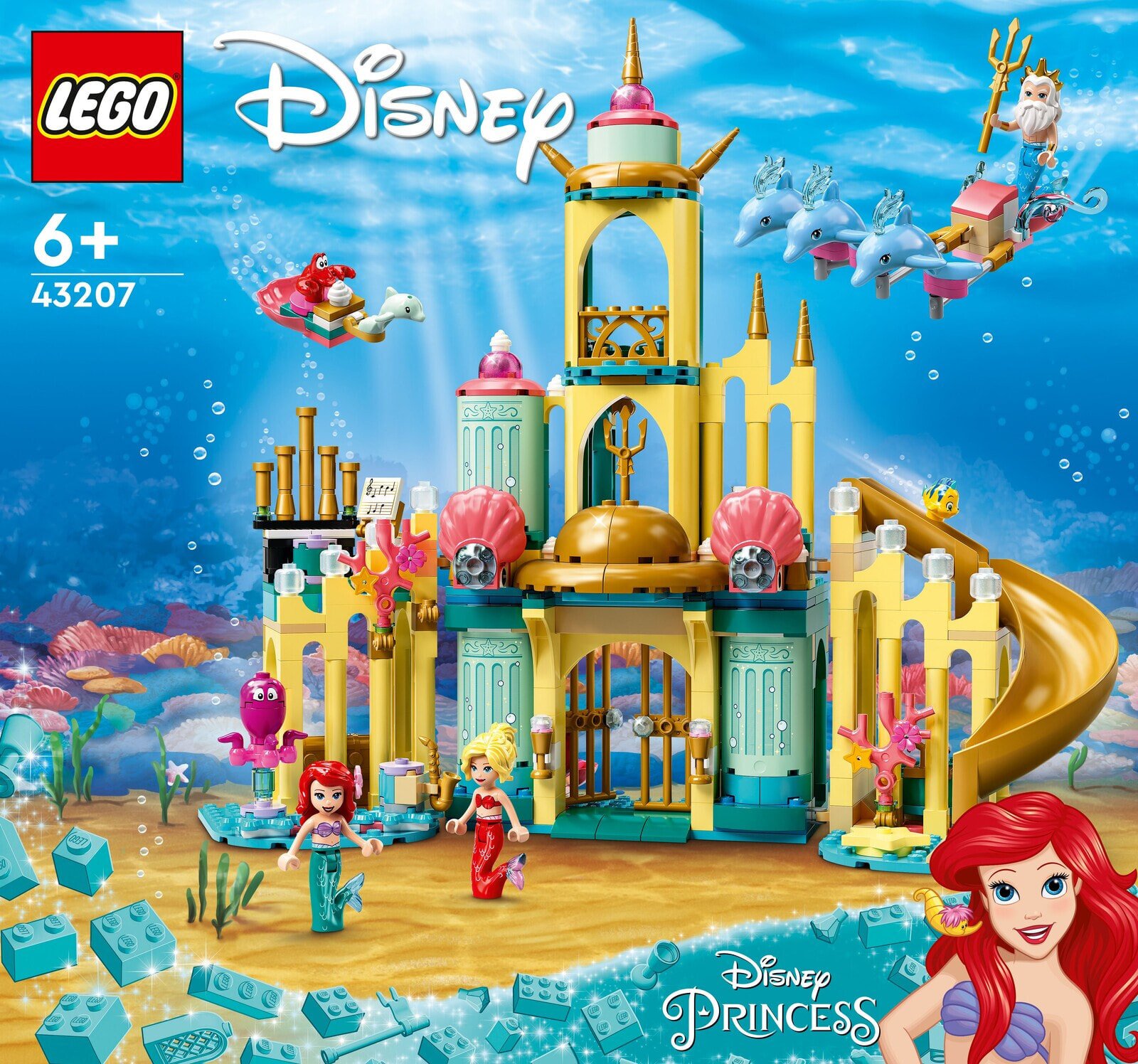 Конструктор LEGO Disney Princess 43207 Подводный дворец Ариэль цвет  разноцветный — купить недорого с доставкой, 15968898