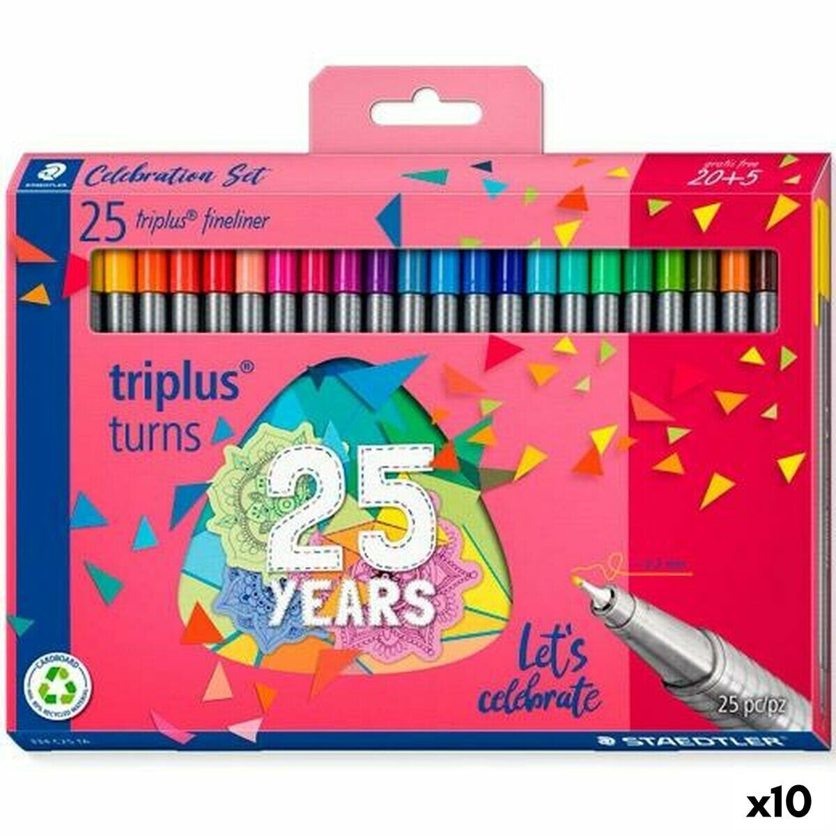 Set of Felt Tip Pens Staedtler Triplus Fineliner 334 (10 Units)