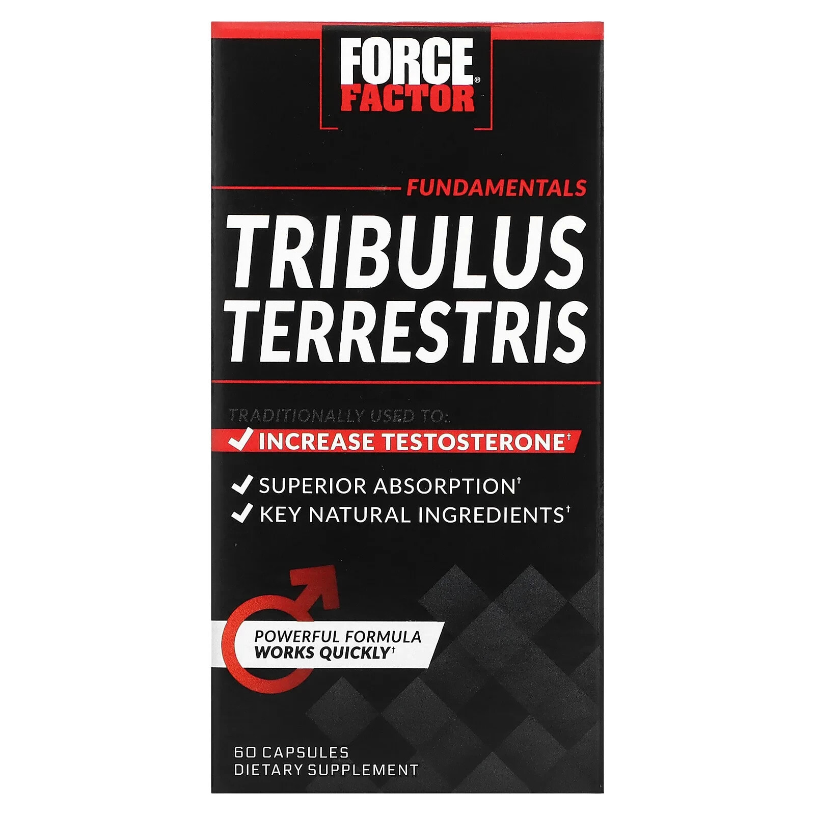 Force Factor, Tribulus Terrestris, Testosterone Booster, 60 Capsules