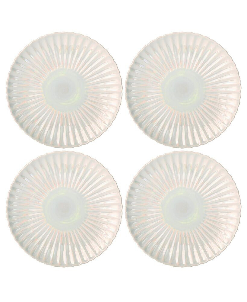 Godinger blush Scalloped Iridescent Dinner Plates