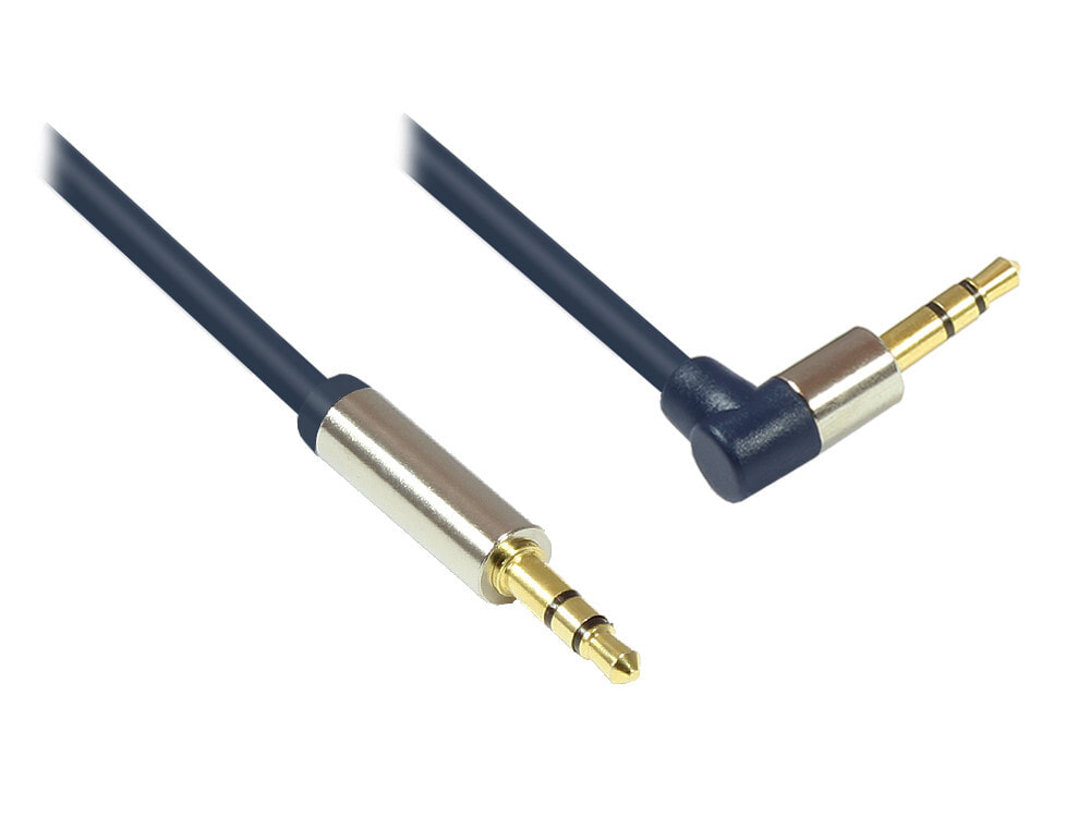 Alcasa 3.5mm - 3.5mm, m-m, 0.5m аудио кабель 0,5 m 3,5 мм Синий, Золото, Металлический GC-M0044