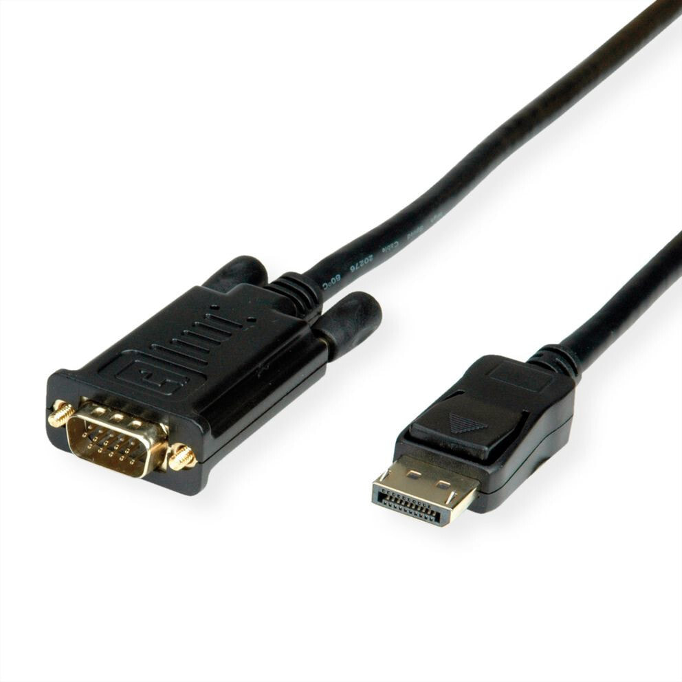 Value 11.99.5800 DisplayPort кабель 1 m VGA (D-Sub) Черный
